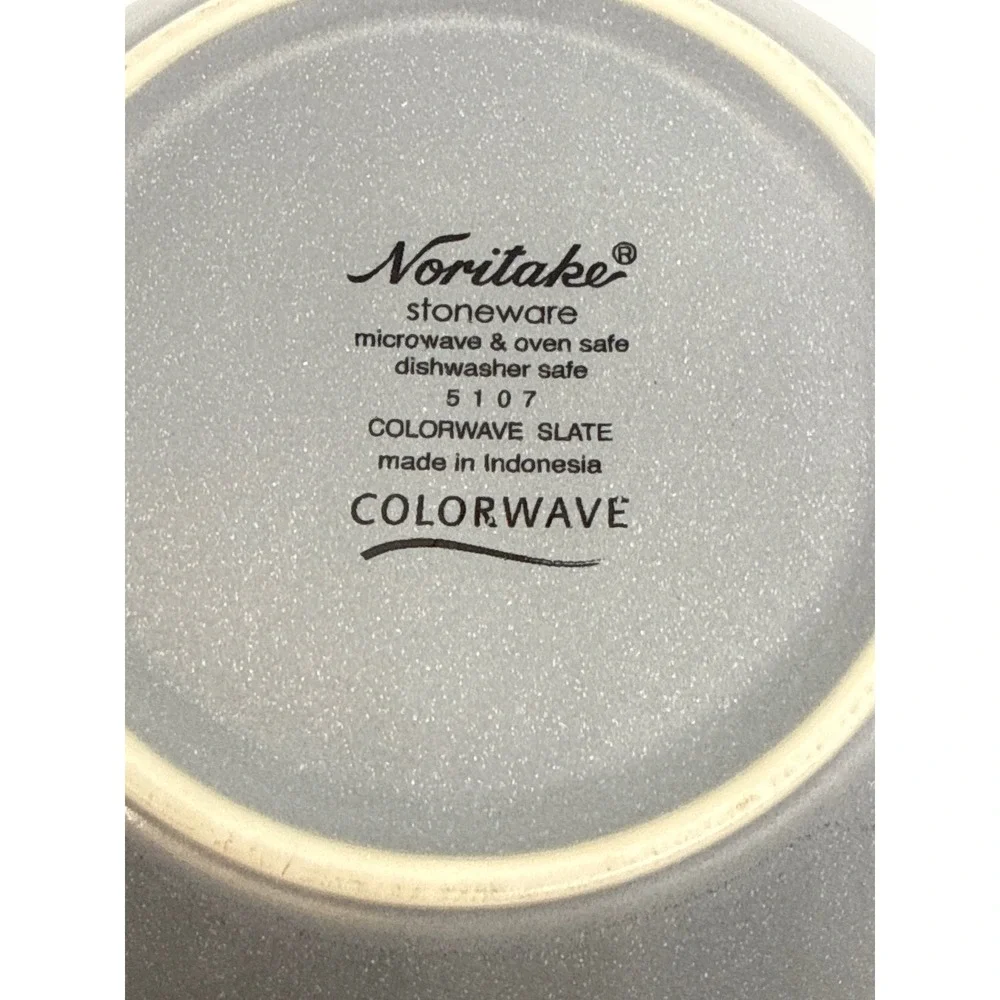 Noritake Colorwave Slate Grey Stoneware 7 Inch Cereal Soup Bowl 5107